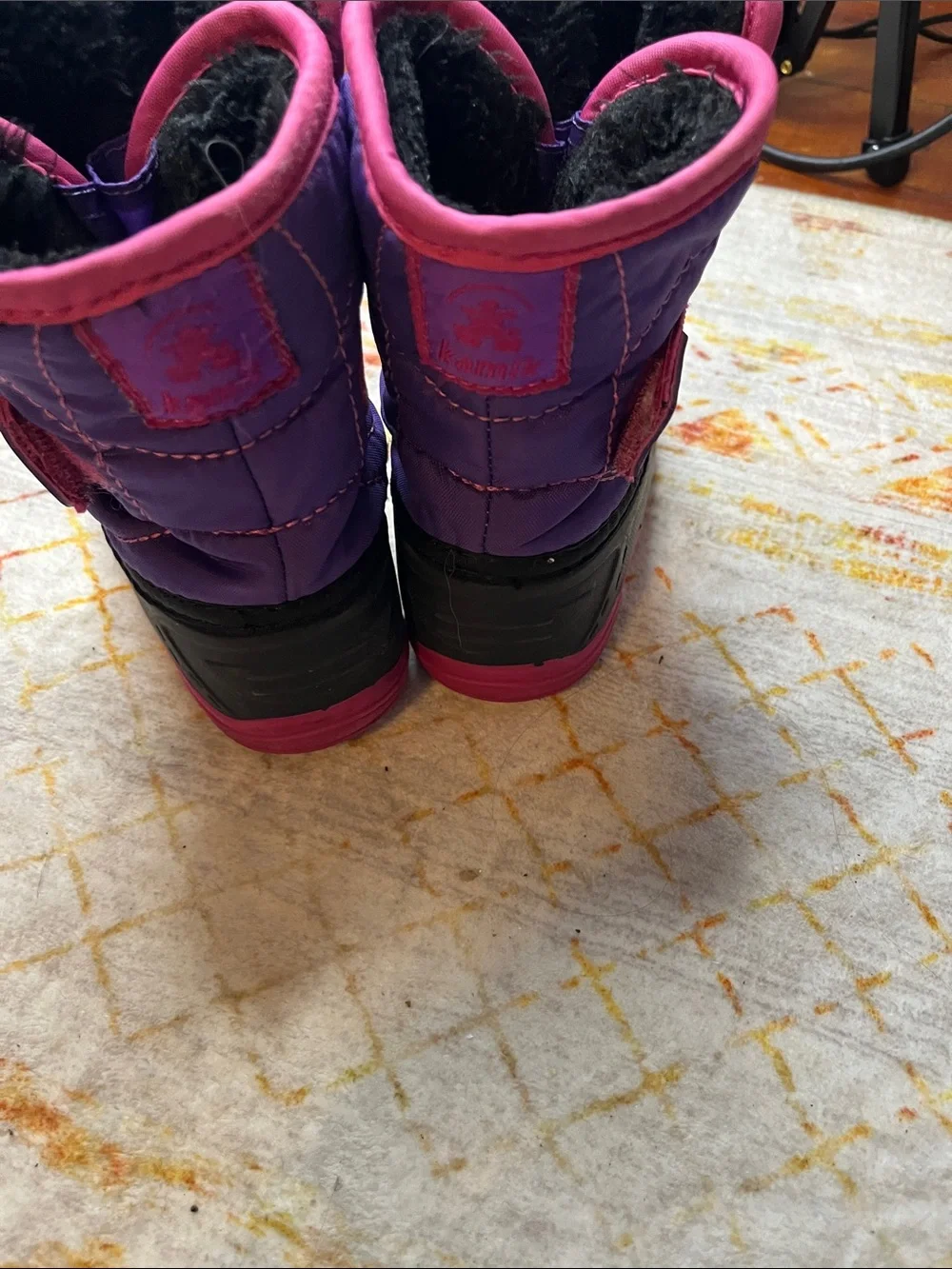 Kamik Girls Purple and Pink Insulated Snow Boots